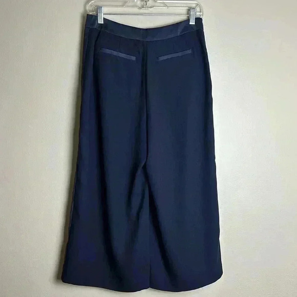 Boden Pants Wide Leg 6P Tuxedo Cropped Navy Trousers Work Business Office Slacks - Picture 5 of 13